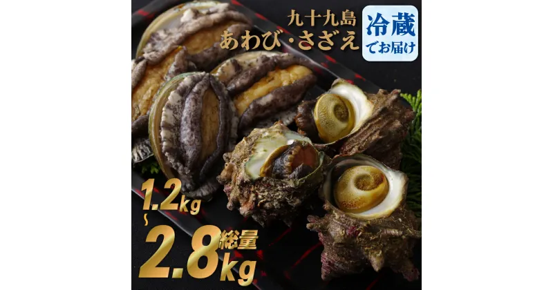 【ふるさと納税】【総量1.2~2.8kg】 九十九島 あわび・さざえ セット 容量選べる 佐世保 九十九島 サザエ あわび 鮑 海鮮 新鮮 生食