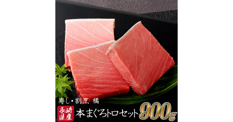 【ふるさと納税】特選 長崎県産 本まぐろ トロ セット ( 養殖 ) 900g 特上 大トロ 中トロ 新鮮 急速冷凍 とれたて 赤身