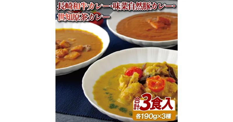 【ふるさと納税】長崎和牛ビーフカレー&自然豚カレー&世知原茶カレー