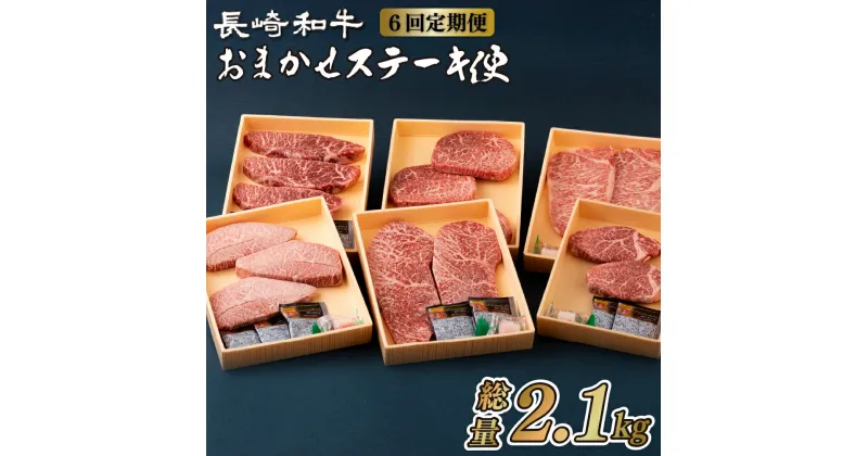 【ふるさと納税】【全6回定期便】希少部位ヒレ含む 総計2.17kg 長崎和牛 おまかせステーキ便 (6回コース) 牛肉 黒毛和牛 和牛 霜降 赤身 マルシン ランプ イチボ サーロイン ヒレ フィレ ヘレ ステーキ 田中精肉店