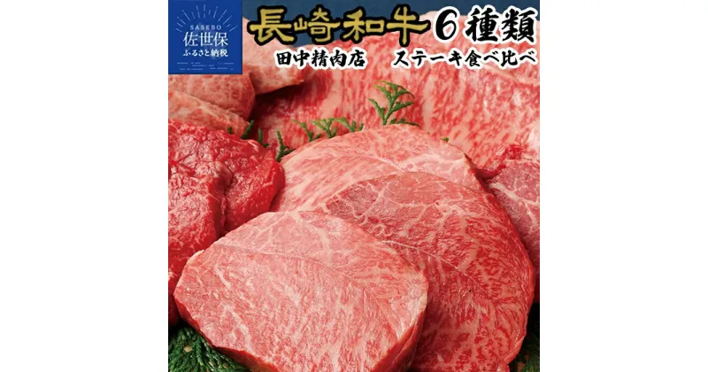 【ふるさと納税】【ヒレ含む6種食べ比べ】長崎和牛 ステーキ6種 総計600g (100g×6枚) サーロイン ヒレ ミスジ ランプ マルシン イチボ A4 A5ランクに厳選 鮮度や熟成具合を徹底管理 冷凍 最高級 ギフト 贈答 のし お中元 お歳暮 送料無料 黒毛和牛 田中精肉店