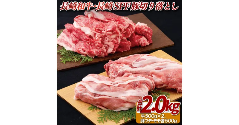 【ふるさと納税】長崎和牛・長崎SPF豚切り落とし(2kg)セット