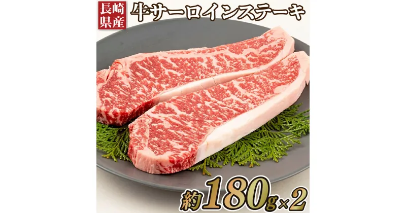 【ふるさと納税】長崎県産牛 サーロイン ステーキ 360g (180g×2枚) 鮮度や熟成具合を徹底管理 冷凍 最高級 送料無料 牛肉 田中精肉店 12000円