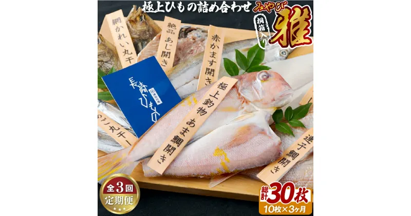 【ふるさと納税】《定期便》極上ひもの「雅」津田水産【3回お届け】