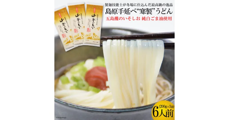 【ふるさと納税】CE274 島原手延うどん　山水の糸　3袋 （200g×3）[ うどん 手延べうどん 長崎県 島原市 ]