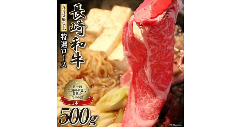 【ふるさと納税】【数量限定・A4ランク以上】 長崎和牛 特選ロース 500g 【 ロース 長崎和牛 和牛 国産 牛肉 日本一 長崎 長崎県 島原市 】