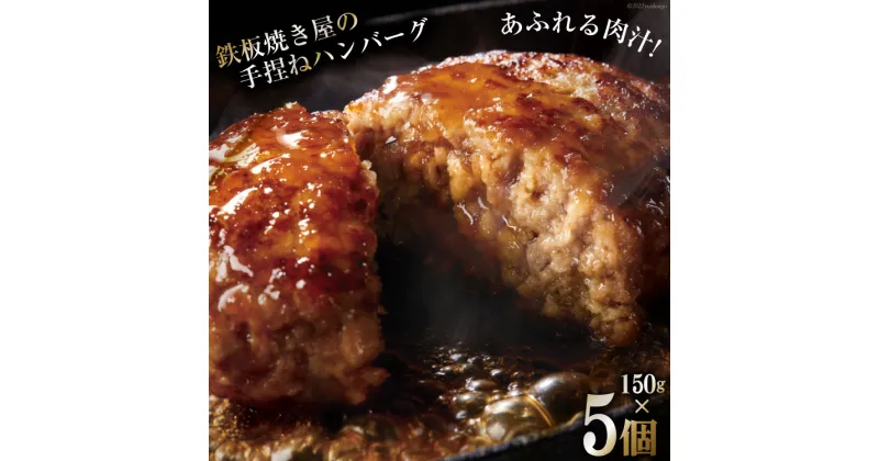 【ふるさと納税】島原鉄板焼き屋の一品　うまからじゃ手捏ねハンバーグ150g×5個