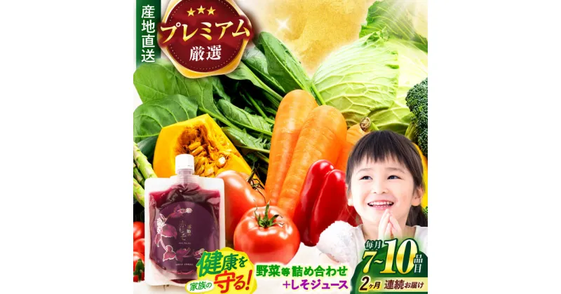 【ふるさと納税】【全2回定期便】【プレミアム】野菜・果物・きのこ詰め合わせ 7〜10品目 / 野菜 やさい 果物 くだもの フルーツ ふるーつ きのこ 旬 新鮮 セット / 諫早市 / 松尾農園 [AHAY017]