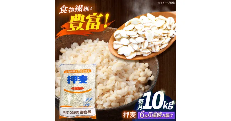 【ふるさと納税】【全6回定期便】 押麦「長崎100年麦 御島裸」1kg×10袋 計10kg / 麦 むぎ 押麦 はだか麦 麦味噌 雑穀 雑穀米 食物繊維 小分け / 諫早市 / 有限会社伊東精麦[AHBU011]