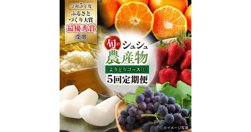 【ふるさと納税】【5回定期便】シュシュの農産物よりどりコース1（ いちご ぶどう 梨 お米 みかん ）/ イチゴ 苺 ブドウ 葡萄 なし ナシ 米 コメ こめ 白米 ミカン 蜜柑 フルーツ ふるーつ 果物 くだもの フルーツ定期便 / 大村市 / おおむら夢ファームシュシュ[ACAA082]