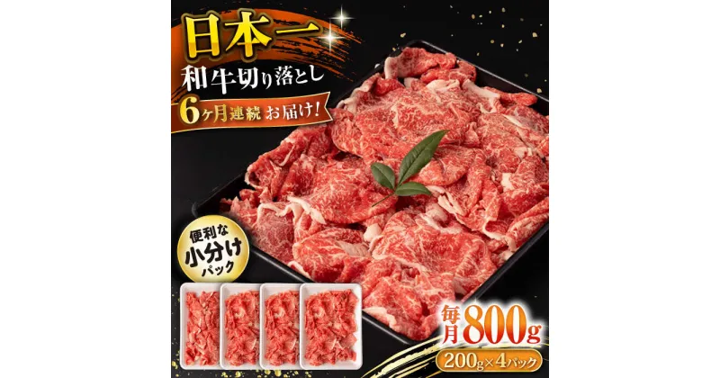 【ふるさと納税】【6回定期便】長崎和牛 切り落とし 800g/月（総計4.8kg） / 牛肉 切り落とし 切りおとし きりおとし すき焼き 小分け / 大村市 / おおむら夢ファームシュシュ[ACAA227]