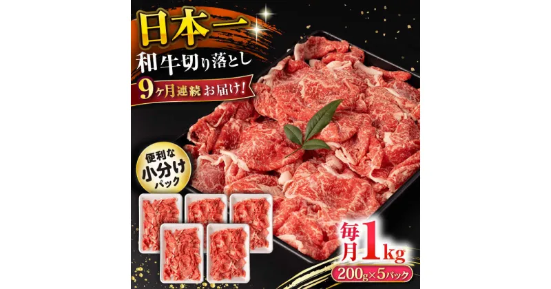 【ふるさと納税】【9回定期便】長崎和牛 切り落とし 1kg/月（総計9kg） / 牛肉 切り落とし 切りおとし きりおとし すき焼き 小分け / 大村市 / おおむら夢ファームシュシュ[ACAA232]