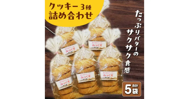 【ふるさと納税】クッキー3種詰め合わせ 6枚入り 5袋 / クッキー 焼菓子 詰合せ セット ギフト / 大村市 / 大又農園 野の実[ACZO006]