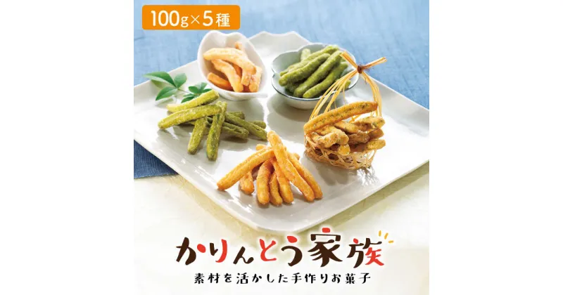 【ふるさと納税】【素材を活かした手作りお菓子】かりんとう家族 約500g（100g×5種） 平戸市 / 田平町農水産加工研究会 [KAA137] カリントウ モロヘイヤ 青のり お菓子 よもぎ 大豆 ニンジン スイーツ ギフト お返し お礼