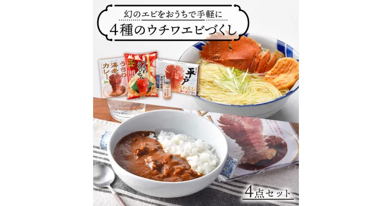 【ふるさと納税】【幻のエビをお手軽に】4種のウチワエビづくし 平戸市 / ひらど新鮮市場 [KAB103] えび うちわえび セット 詰め合わせ ラーメン カレー えびせん