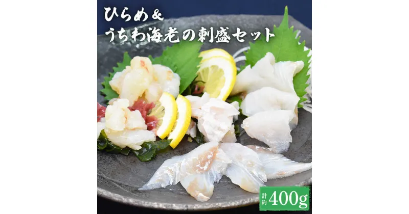 【ふるさと納税】【平戸の特産を食べ比べ】ひらめ&うちわ海老の刺盛セット 約400g 平戸市 / 平戸さくら水産 [KAA244] 新鮮 魚介 海鮮 盛り合わせ 刺身 ヒラメ ウチワエビ