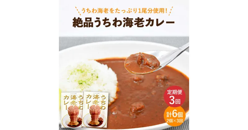 【ふるさと納税】【全3回定期便】【うちわ海老1尾分！！】絶品 うちわ海老カレー 計6個（2個セット/回） 平戸市 [KAA291] えび エビ うちわえび 贅沢 たっぷり 海鮮 カレー 3回 定期便