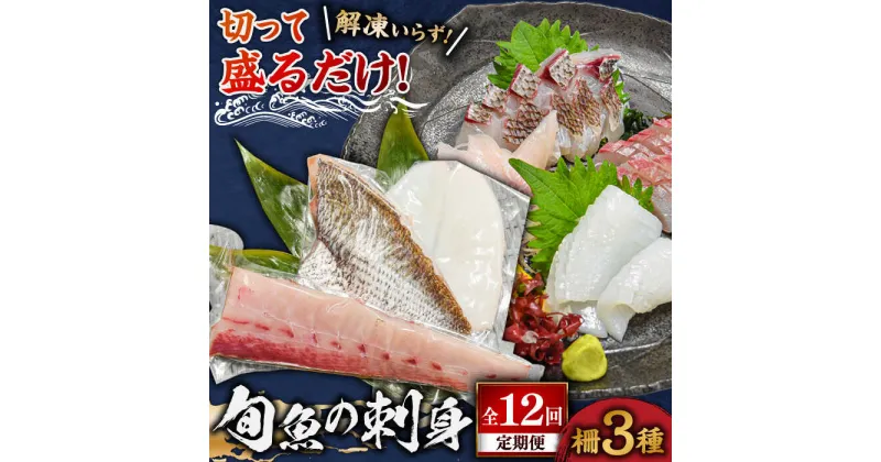 【ふるさと納税】【全12回定期便】 獲れたて 旬魚 の柵 3種 セット（ 刺身 2種＆ イカ 1種）（4～5人前）【平戸市/舘浦漁業協同組合】[KAA520]