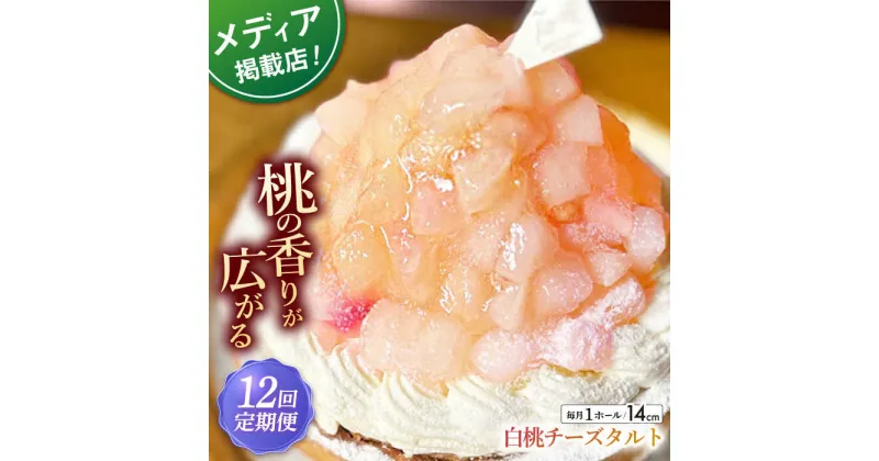 【ふるさと納税】【全12回定期便】白桃チーズタルト1ホール(14cm)【心優　－Cotoyu Sweets－】[KAA529] 遅れてごめんね