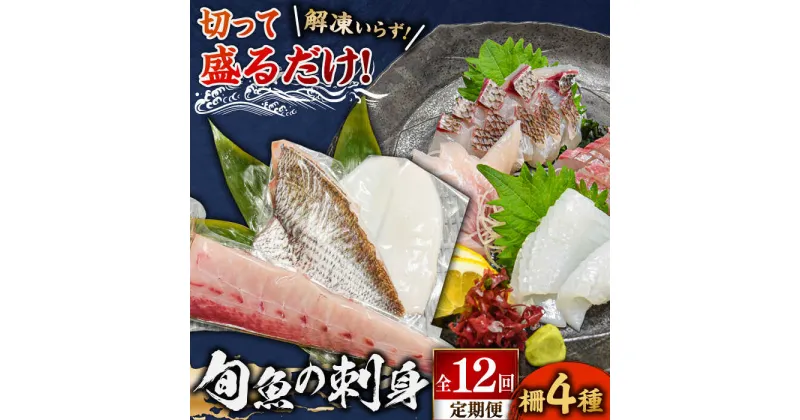 【ふるさと納税】【全12回定期便】 獲れたて 旬魚 の柵 4種 セット（ 刺身 3種＆ イカ 1種）（5～6人前） 【平戸市/舘浦漁業協同組合】[KAA523]