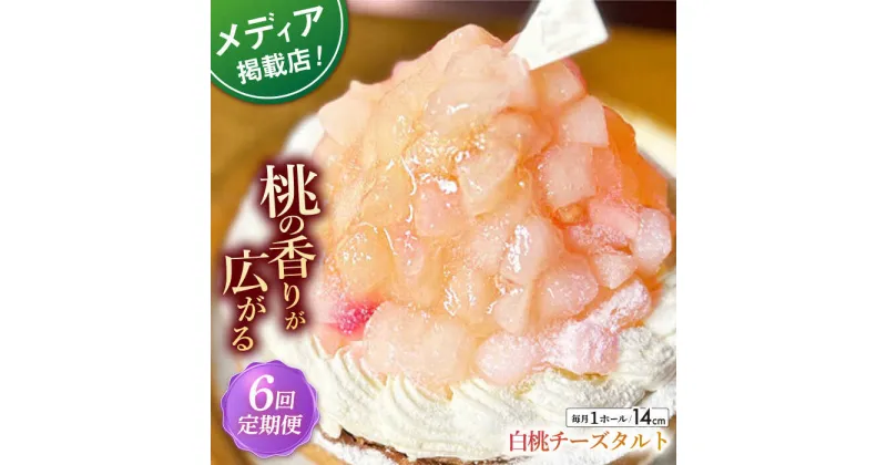 【ふるさと納税】【全6回定期便】 白桃チーズタルト1ホール(14cm)【心優　－Cotoyu Sweets－】[KAA528] 遅れてごめんね