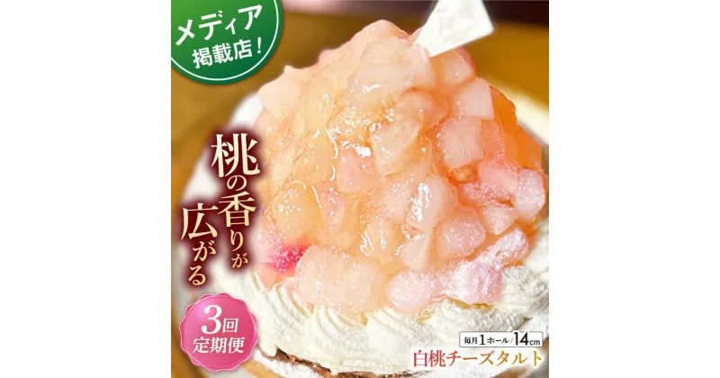 【ふるさと納税】【全3回定期便】白桃チーズタルト1ホール(14cm)【心優　－Cotoyu Sweets－】[KAA527] 遅れてごめんね