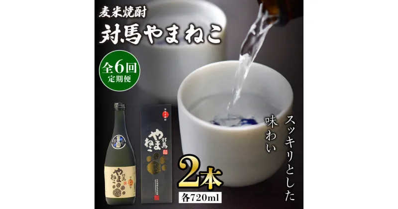 【ふるさと納税】【全6回定期便】麦米焼酎 対馬やまねこ 25度 720ml 2本セット《対馬市》【株式会社サイキ】対馬 酒 贈り物 米焼酎 プレゼント 焼酎[WAX023] 87000 87000円