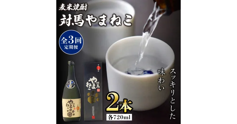 【ふるさと納税】【全3回定期便】麦米焼酎 対馬やまねこ 25度 720ml 2本セット《対馬市》【株式会社サイキ】対馬 酒 贈り物 米焼酎 プレゼント 焼酎[WAX022] 43000 43000円