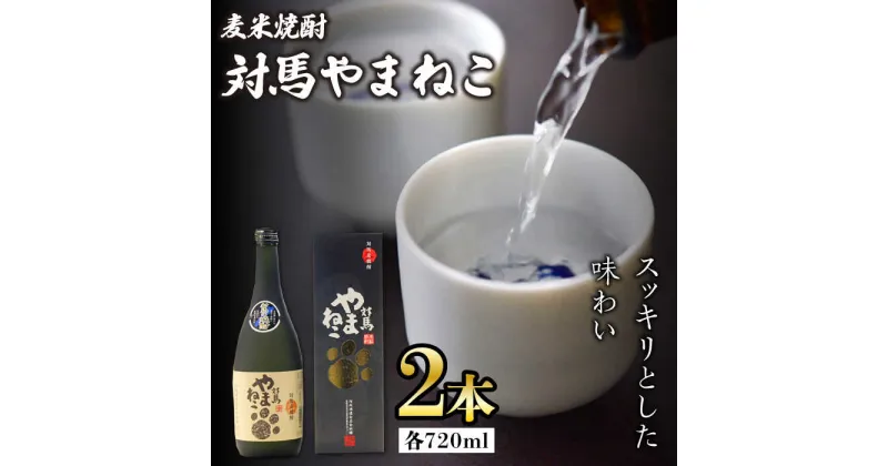 【ふるさと納税】麦米焼酎 対馬やまねこ 25度 720ml 2本セット《対馬市》【株式会社サイキ】対馬 酒 贈り物 米焼酎 プレゼント 焼酎[WAX009] 15000 15000円