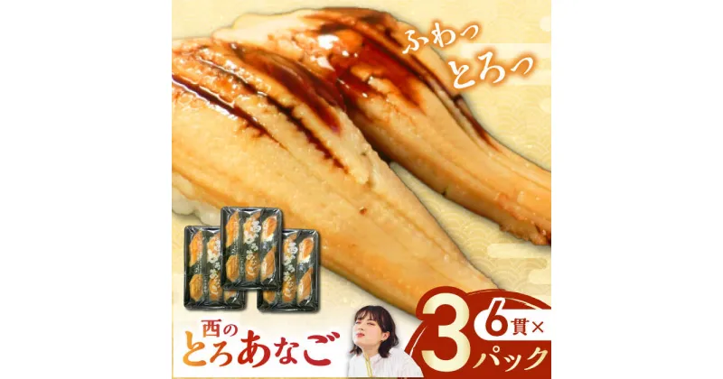 【ふるさと納税】対馬産　西のとろあなご　にぎり寿司　3PAC《対馬市》【対馬水産】 新鮮 冷凍 寿司 名物 時短 簡単調理 穴子 穴子寿司[WAV013] 13000 13000円