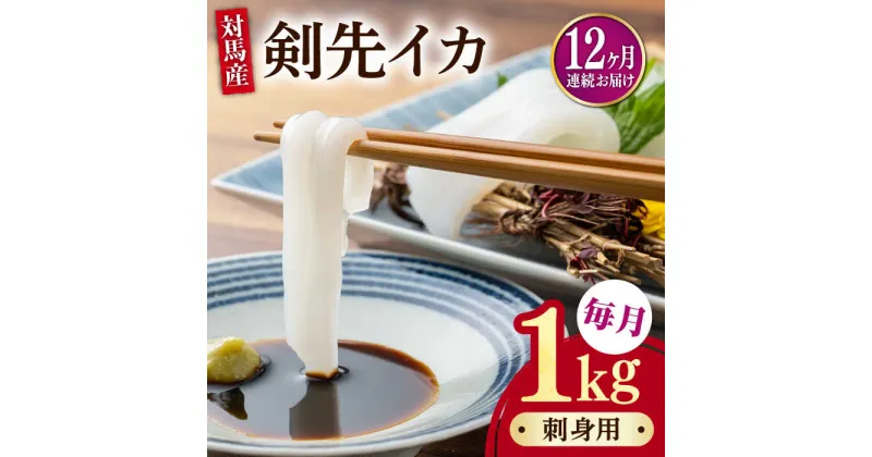 【ふるさと納税】【全12回定期便】剣先 イカ 刺身 セット 1kg《対馬市》【海風商事】あかいか まるいか 九州 長崎 対馬 刺身 冷凍 ギフト 海鮮 魚介 魚介類[WAD048] 231000 231000円