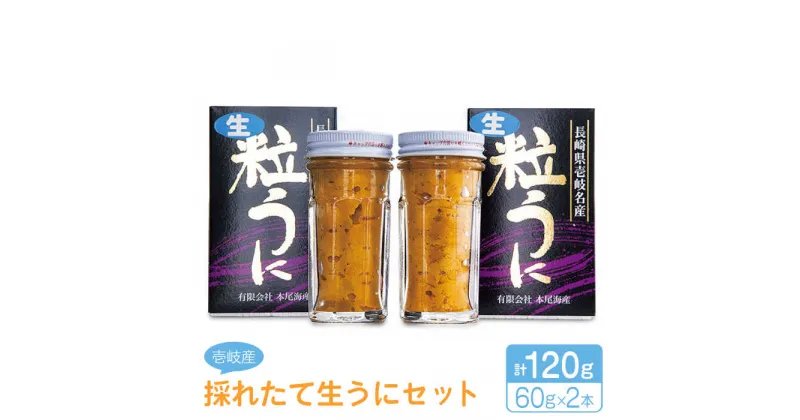 【ふるさと納税】採れたて生うに 60g×2本 《壱岐市》【本尾海産】[JAR003] 生うに ウニ うに 雲丹 海産物 海鮮 ご飯のお供 ごはんのおとも 瓶詰 瓶 22000 22000円 2万円 冷凍配送