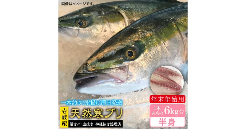 【ふるさと納税】【11/1〜1/15お届け 年末年始用】天然 寒ブリ（一本丸ものサイズ6キロ台の半身ブロック） 《壱岐市》【壱岐島　玄海屋】[JBS020] ぶり 寒ぶり ブリ 魚 刺身 しゃぶしゃぶ 73000 73000円 のし プレゼント ギフト 冷蔵配送