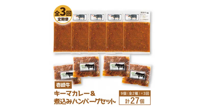 【ふるさと納税】【全3回定期便】壱岐牛煮込みハンバーグ・キーマカレーセット[JBW020] 105000 105000円 冷凍配送