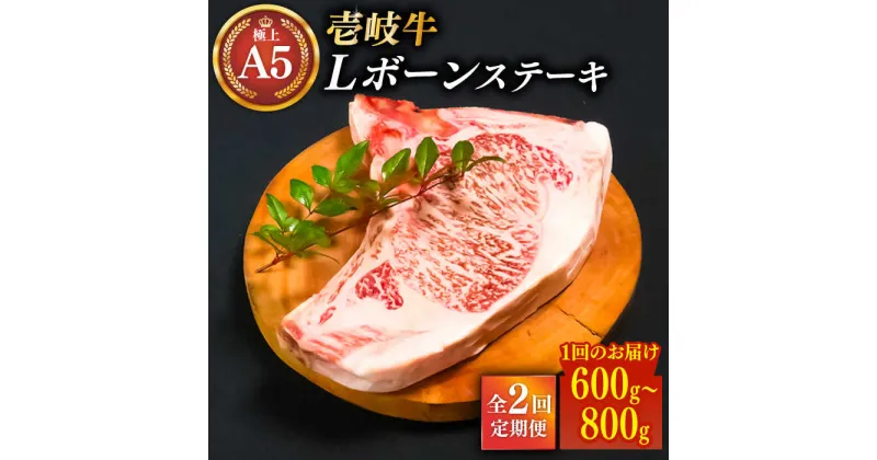 【ふるさと納税】【全2回定期便】極上 壱岐牛 A5ランク Lボーンステーキ 約600~800g（雌）30日間熟成《壱岐市》【KRAZY MEAT】[JER036] 冷凍配送 黒毛和牛 A5ランク ステーキ ヒレ 赤身 Lボーン 牛 骨つき肉 サーロイン サーロインステーキ シャトーブリアン 134000 134000円