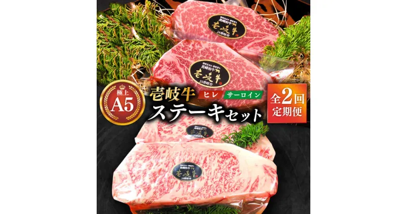 【ふるさと納税】【全2回定期便】極上 壱岐牛 A5ランク ステーキセット (ヒレ200g×2枚・サーロイン350g×2枚) 《壱岐市》【KRAZY MEAT】 [JER038] 冷凍配送 黒毛和牛 A5ランク ヒレ ステーキ サーロイン サーロインステーキ シャトーブリアン