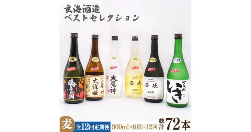 【ふるさと納税】【全12回定期便】玄海酒造ベストセレクション 720ml6本入りセット [JDB290] お酒 むぎ焼酎 壱岐焼酎 本格焼酎 熟成 飲み比べ 父の日 396000 396000円