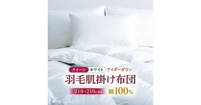 【ふるさと納税】【クイーン】【至福の寝ごこち】 羽毛布団 肌掛け アイダーダウン×綿100％（ホワイト・精紡交撚）《壱岐市》【富士新幸九州】 [JDH086] アイダーダウン 布団 ふとん 綿100％ 肌掛け ダウンケット 掛布団 掛け布団 クイーン 1600000 1600000円 160万円