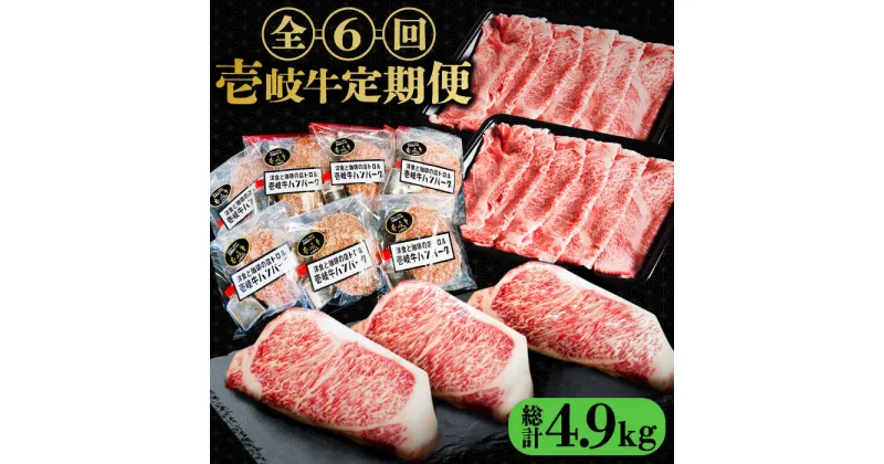 【ふるさと納税】【全6回定期便】 壱岐牛 肉 定期便 《壱岐市》【壱岐市ふるさと商社】 肉 黒毛和牛 ハンバーグ ステーキ [JAA027] 冷凍配送 黒毛和牛 A5ランク 204000 204000円