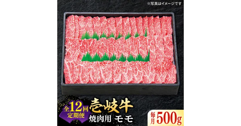 【ふるさと納税】【全12回定期便】特選 壱岐牛 モモ 500g（焼肉用）《壱岐市》【太陽商事】 [JDL036] 冷凍配送 黒毛和牛 A5ランク 肉 牛肉 モモ 赤身 焼肉 焼き肉 焼肉用 BBQ 定期便 264000 264000円 24万円