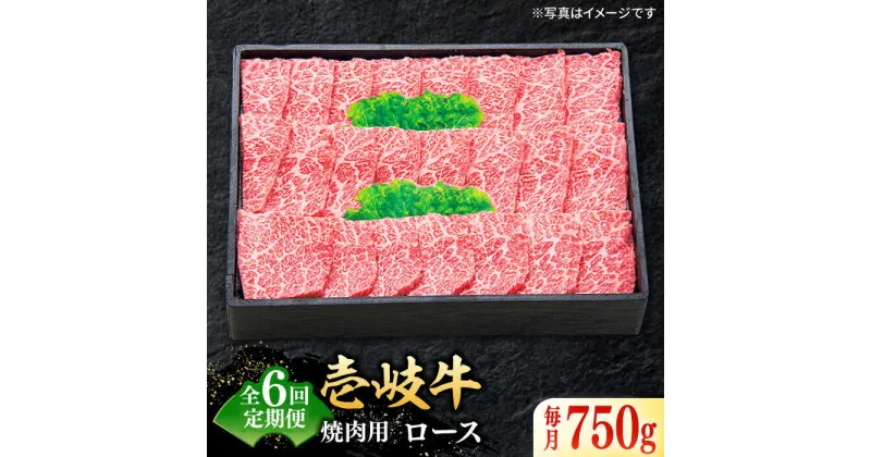 【ふるさと納税】【全6回定期便】 特選 壱岐牛 ロース 750g（焼肉用）《壱岐市》【太陽商事】[JDL077] 冷凍配送 黒毛和牛 A5ランク お肉 牛肉 和牛 黒毛和牛 肉 高級 霜降り 焼肉 ロース肉 BBQ ローストビーフ 焼肉用 300000 300000円 30万円