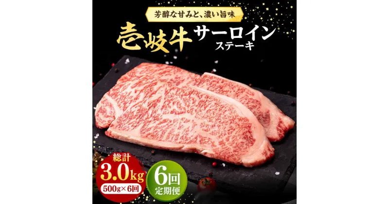 【ふるさと納税】【全6回定期便】 壱岐牛 サーロインステーキ 500g（250g×2枚）《壱岐市》【株式会社イチヤマ】[JFE030] 冷凍配送 黒毛和牛 A5ランク 定期便 赤身 肉 牛肉 サーロイン ステーキ 焼肉 焼き肉 BBQ 180000 180000円 焼肉用