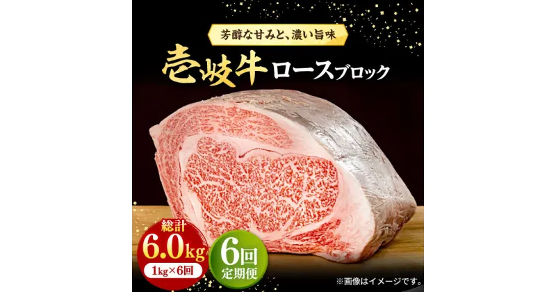 【ふるさと納税】【全6回定期便】 壱岐牛 ロースブロック 1kg（500g×2枚）《壱岐市》【株式会社イチヤマ】[JFE038] 冷凍配送 黒毛和牛 A5ランク 定期便 赤身 肉 牛肉 ブロック ステーキ 焼肉 焼き肉 ブロック肉 塊肉 BBQ 348000 348000円 焼肉用