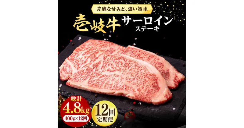 【ふるさと納税】【全12回定期便】 壱岐牛 サーロインステーキ 400g（200g×2枚）《壱岐市》【株式会社イチヤマ】[JFE041] 冷凍配送 黒毛和牛 A5ランク 定期便 赤身 肉 牛肉 サーロイン ステーキ 焼肉 焼き肉 BBQ 300000 300000円 焼肉用