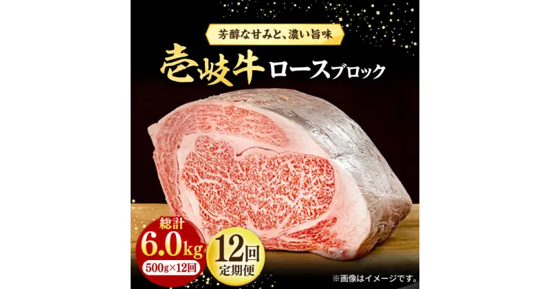 【ふるさと納税】【全12回定期便】 壱岐牛 ロースブロック 500g《壱岐市》【株式会社イチヤマ】[JFE049] 冷凍配送 黒毛和牛 A5ランク 定期便 赤身 焼肉 焼き肉 ブロック肉 塊肉 肉 牛肉 ロース ブロック ステーキ BBQ 360000 360000円 焼肉用