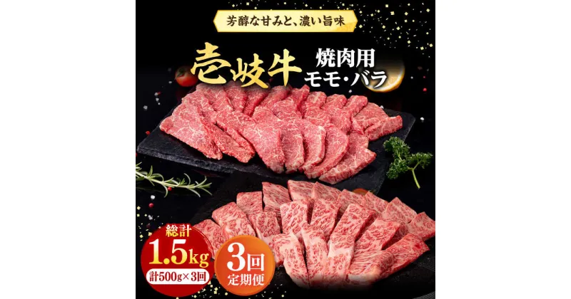 【ふるさと納税】【全3回定期便】 壱岐牛 焼肉用 モモ・バラ 500g《壱岐市》【株式会社イチヤマ】[JFE066] 定期便 肉 牛肉 焼肉 焼き肉 モモ バラ カルビ BBQ 赤身 冷凍配送 63000 63000円