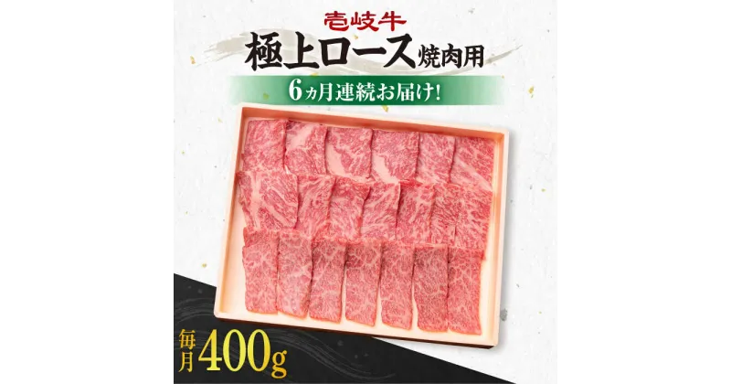 【ふるさと納税】【全6回定期便】《A4〜A5ランク》 壱岐牛 極上 ロース 400g（焼肉用）《壱岐市》【壱岐市農業協同組合】[JBO084] 冷凍配送 黒毛和牛 A5ランク 肉 牛肉 ロース 焼肉 焼き肉 赤身 定期便 BBQ 焼肉用