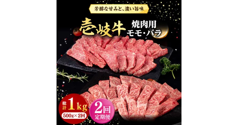 【ふるさと納税】【全2回定期便】 壱岐牛 焼肉用 モモ・バラ（カルビ） 500g《壱岐市》【株式会社イチヤマ】 肉 牛肉 焼肉 モモ バラ カルビ BBQ[JFE125]