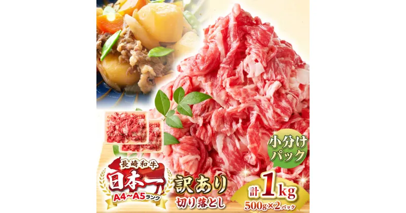 【ふるさと納税】【訳あり】【A4~A5ランク】長崎和牛 切り落とし 1kg(500g×2パック）《壱岐市》【株式会社MEAT PLUS】 肉 牛肉 黒毛和牛 焼き肉 ご褒美 冷凍配送 訳あり A5 黒毛和牛 ギフト[JGH002]