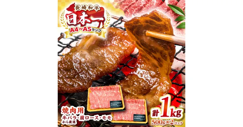 【ふるさと納税】【A4〜A5ランク】長崎和牛 焼肉用 1kg（500g×2パック）《壱岐市》【株式会社MEAT PLUS】 肉 牛肉 黒毛和牛 焼き肉 焼肉 焼肉用 ギフト 贈答用 ご褒美 冷凍配送 A4 A5 [JGH020]